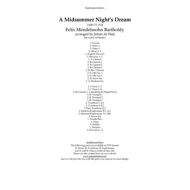 A Midsummer Night's Dream : Suite from the Incidental Music
